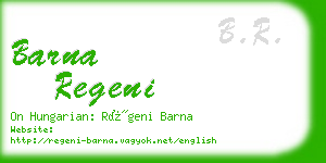 barna regeni business card